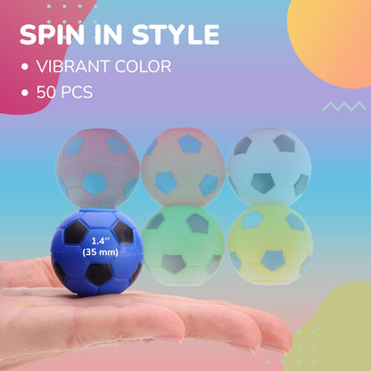 Spinner Balls 1.4''- Soccer Balls Assorted Colors Spinners - Fidget Toy Balls in Bulk