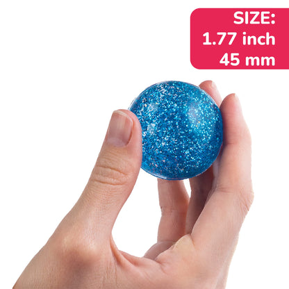 45mm Bouncing Balls - Glitter Bounce Balls in Bucket - Large Bouncy Balls - 12 Pcs per Bucket - Hi Bounce Balls - Rubber Balls - Gifts for Kids…