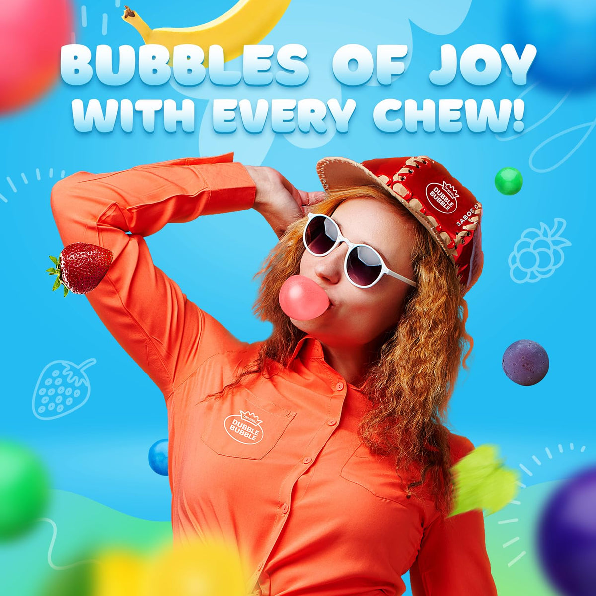Gumballs in Bottles - 1 Inch Large Gumballs - Assorted Fruit Flavored Bubble Gum - Kids Chewing Gum - Gumballs for Kids 9 OZ