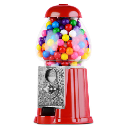 9 Inch Gumball Machine for Kids - Small Gumball Bank - Metal Candy Dispenser - Vintage Gum Ball Machine - Jelly Bean Dispenser Machine - M&M Dispenser