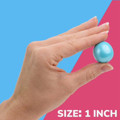 Gumballs for Gumball Machine - Shimmer Powder Blue Gumballs - Blueberry Flavored Bubble Gum 1 Inch Large Gumballs - Kids Gum - Bulk Gum Balls 2 Lb