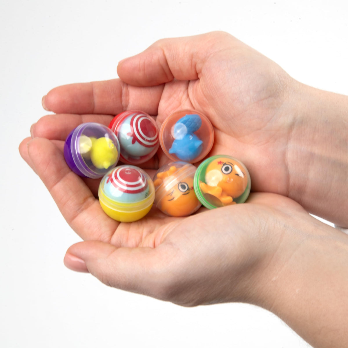 Capsule Vending Machine Translucent Round Capsules Empty 50 pcs 1.26 inch - Gumball Machine Capsules Bulk Party Favors Containers - Easter Basket Stuffers Gifts Pinata Stuffers DIY Craft Supplies