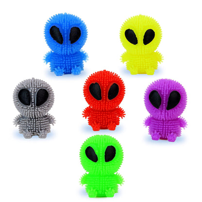 Mini Alien Toys Bulk 1.75 Inch - Easter Egg Fillers - Funny Squishy Toys for Party Favors, Goody Bags, Classroom Prizes Variation