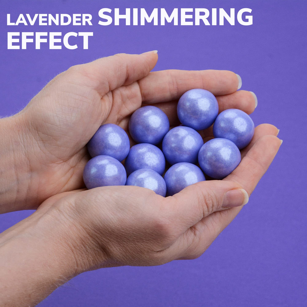 Gumballs for Gumball Machine - Shimmer Lavender Gumballs - Raspberry Flavored Bubble Gum 1 Inch Large Gumballs - Kids Gum - Bulk Gum Balls 2 Lb