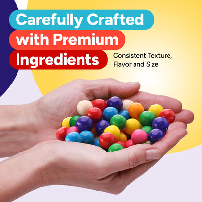 Gumballs for Gumball Machine Refills - 363 pcs Assorted Fruit Flavored Gum Balls - 0.5" Mini Bubble Gum - Bulk Gum Bag 15 OZ - Chewing Gum for Kids - Double Bubble Gumball