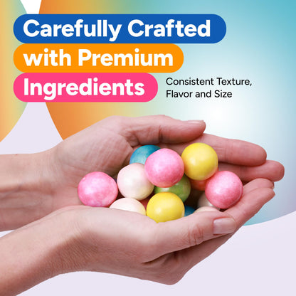 Gumballs for Gumball Machine - Shimmer Spring Mix 1 Inch Large Gumballs 55pcs - Baseball Softball Bubble Gum for Kids - Sweet Chewing Gum Balls in Bulk 15 OZ