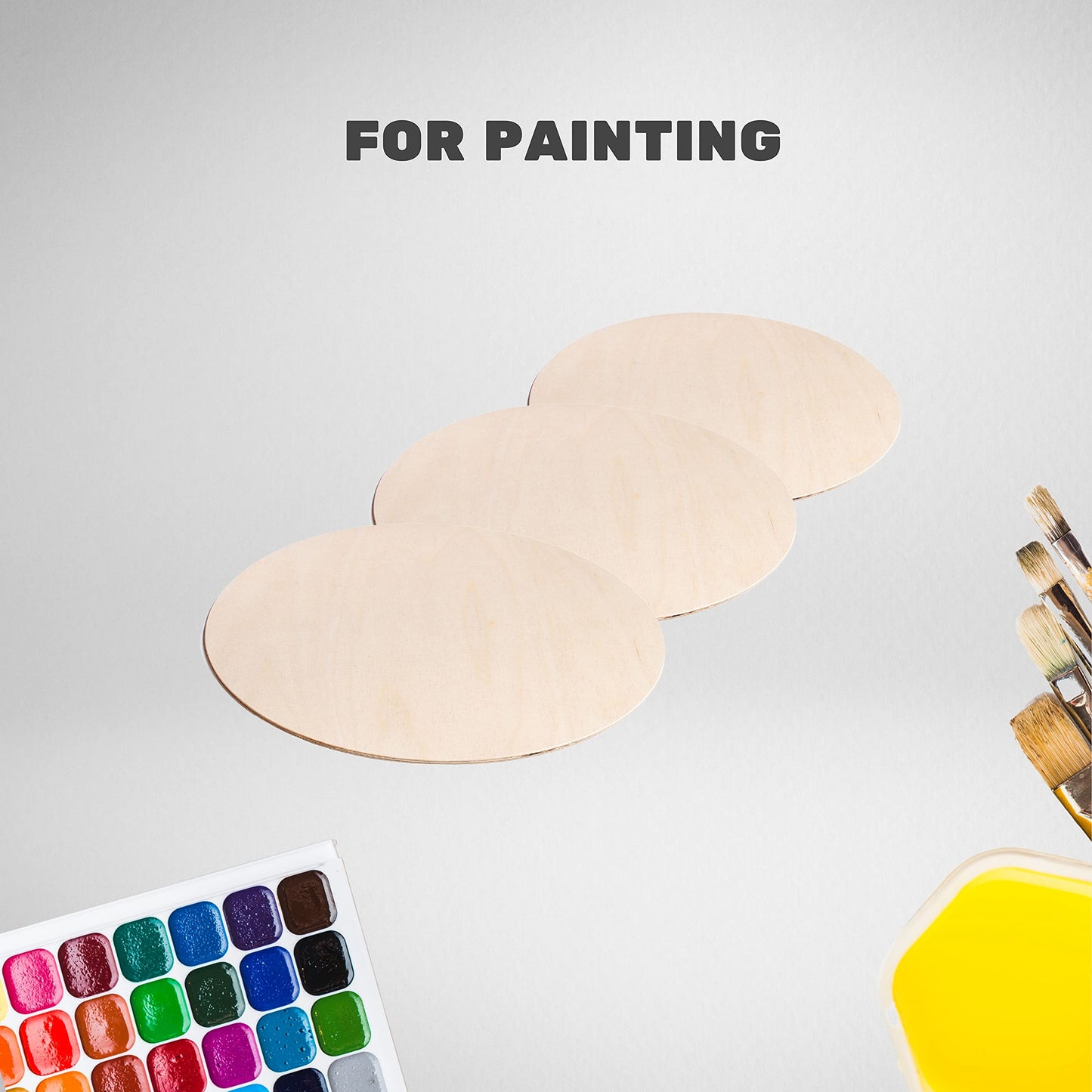 14'' Wood Circles - 5 Pcs Birch Rounds - Plywood Circle Cutouts - Wooden Circles for Crafts - Wood Boards for Painting - Craft Blanks for Wood Burning