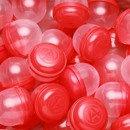 Capsule Vending Machine Translucent Red Acorn Capsules Empty 50 pcs 2 inch - Gumball Machine Capsules Bulk Party Favors DIY Containers - Easter Basket Stuffers Gifts Pinata Stuffers