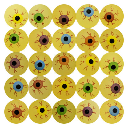 50 Pcs Small Halloween Bouncy Balls - 1.26 Inch Glow in Dark Red Eye Bounce Balls - 32 mm Fake Eyeballs - Halloween Glow in The Dark Party Favors