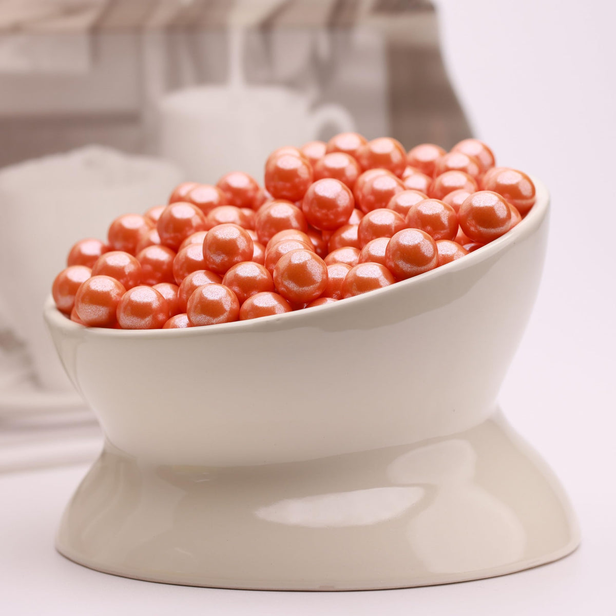 Shimmer Gumballs - Orange Candy Bubble Gum for Kids - 45 Pearl Orange Gumballs per Bag Chewing Gum - Nostalgic Valentines Candy for Party Favors Easter Basket & Sweet Treats, 16mm (0.62 inch)