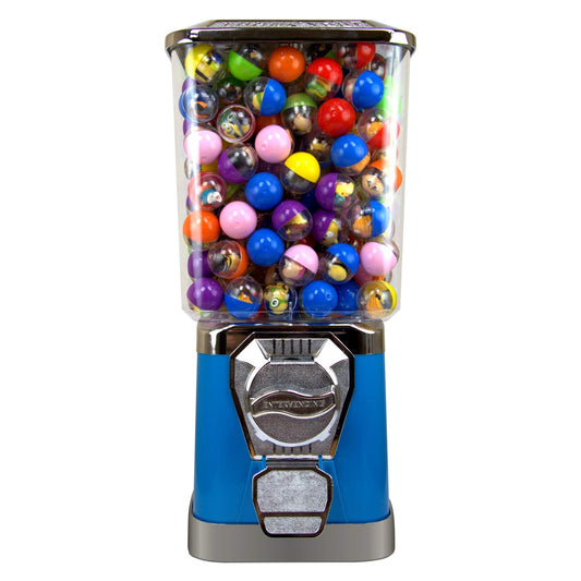 Gumball Machine - Bouncy Balls Vending Machine - Toys Vending Machine - Capsule Vending Machine - Blue Body Square Bank - Without Stand (Blue)