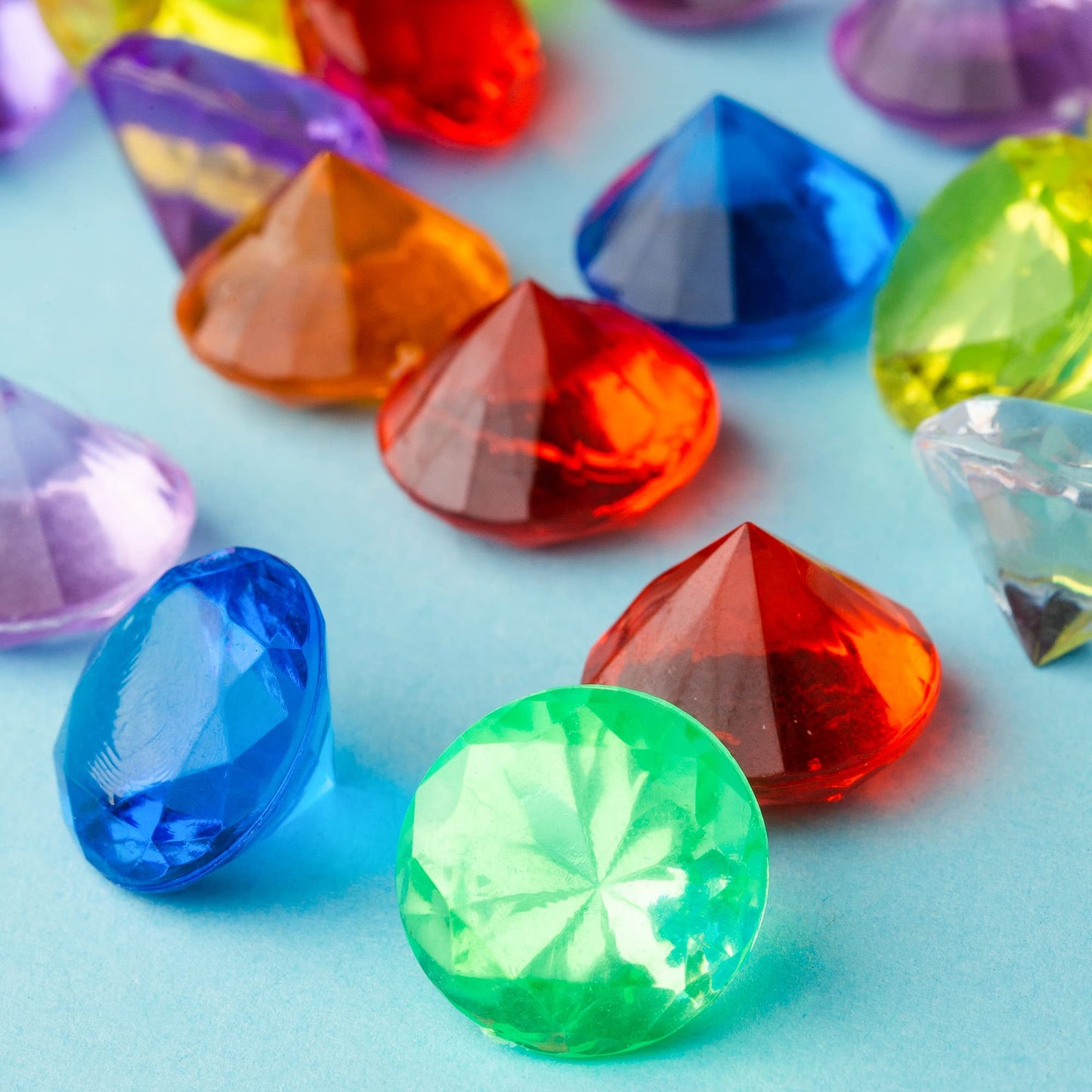 Acrylic Gems - 10.6 OZ (300 g) Jewels - Assorted Color Plastic Gemstones - Table Scatters Crystals - Aquarium Jewels Decor