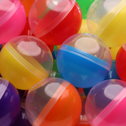 Capsule Vending Machine Translucent Round Capsules Empty 50 pcs 1.26 inch - Gumball Machine Capsules Bulk Party Favors Containers - Easter Basket Stuffers Gifts Pinata Stuffers DIY Craft Supplies