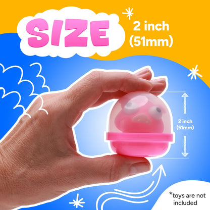 Capsule Vending Machine Translucent Pink Acorn Capsules Empty 50 pcs 2 inch - Gumball Machine Capsules Bulk Party Favors DIY Containers - Easter Basket Stuffers Gifts Pinata Stuffers