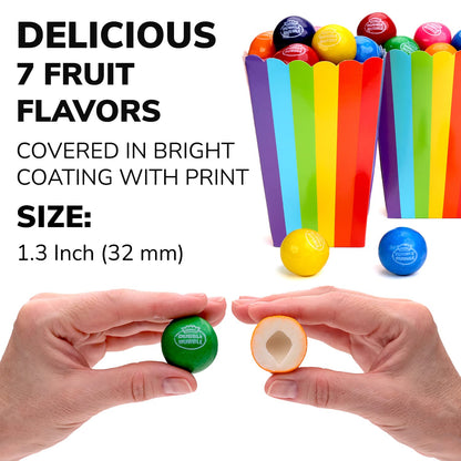 1.3 Inch Large Gumballs - 32 mm Giant Gumballs Bulk - 1.7 Lb Gumball Machine Refills - 100 Pcs Big Gumballs - Bulk Christmas Gum for Kids