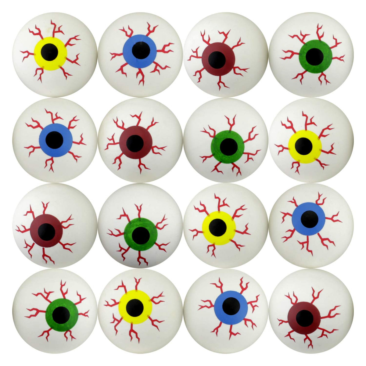 Bouncy Balls - 25 Pcs Large Halloween Bouncy Balls - 45 mm Red Eye Bounce Balls - Fake Eyeballs - Halloween Party Decoration - Halloween Toys in Bulk