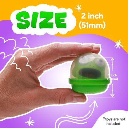 Capsule Vending Machine Translucent Green Acorn Capsules Empty 50 pcs 2 inch - Gumball Machine Capsules Bulk Party Favors DIY Containers - Easter Basket Stuffers Gifts Pinata Stuffers