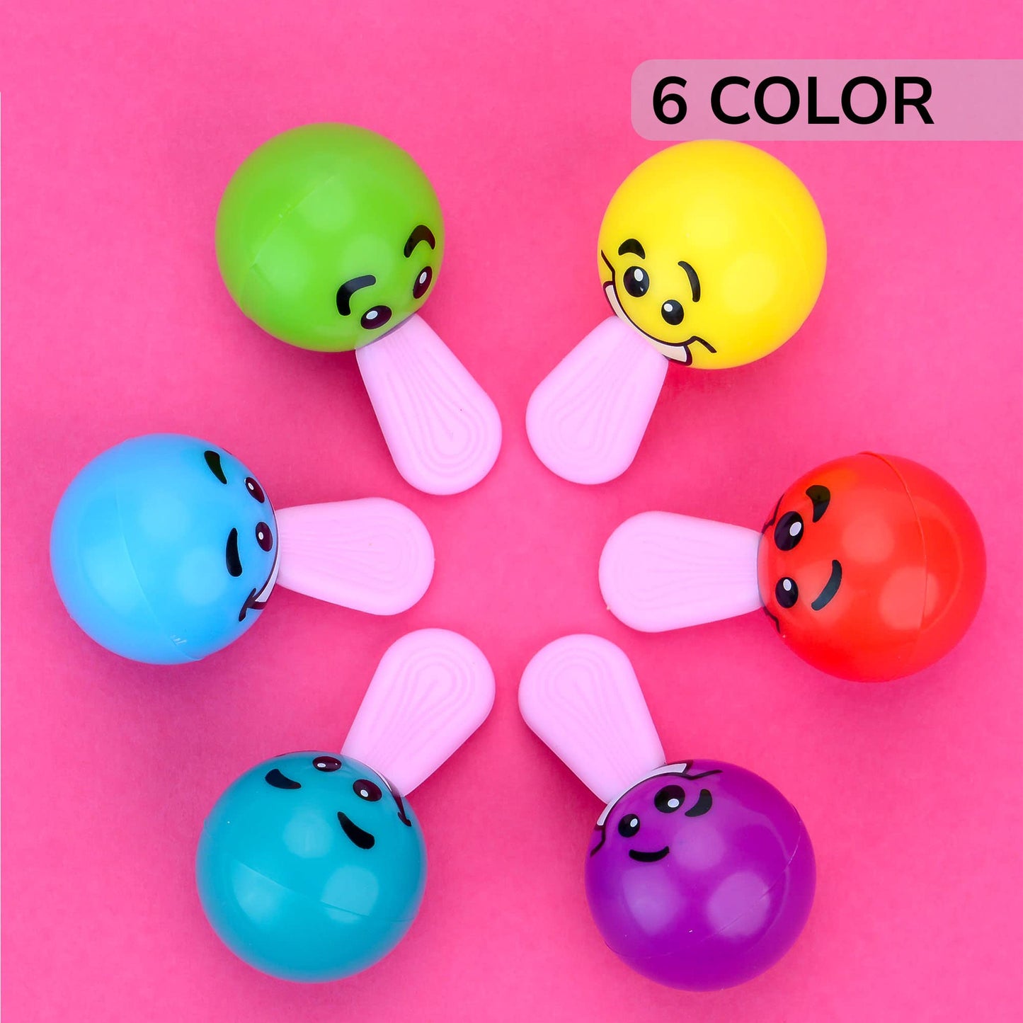 Stress Balls - 1.25 Inch Stretchy Stress Balls - Silly Face with Tongue - Squeeze Balls - Soft Balls - Smiley Face Stress Balls