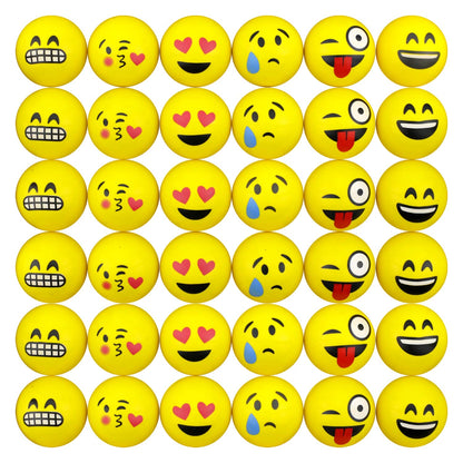 Bouncy Balls Emoji Super Bouncing Balls for Toy Vending Machine 50 pcs 45mm