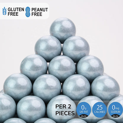 Gumballs for Gumball Machine - Shimmer Silver Gumballs - Fruit Flavored Bubble Gum 1 Inch Large Gumballs - Kids Gum - Bulk Gum Balls 2 Lb