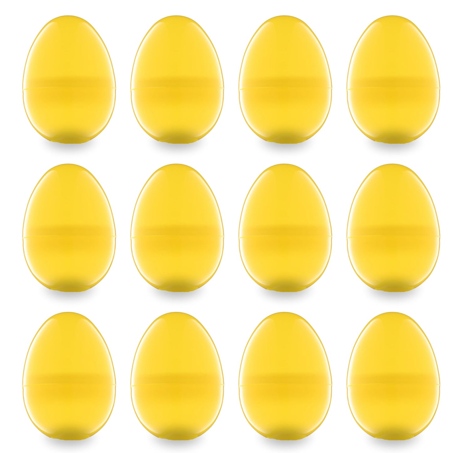 Easter Eggs 3” - Bright Fillable Easter Eggs – 12 pcs - Easter Basket Stuffers - Empty Large Enough to Hold Toy and Candy - Plastic Easter Egg Filler Bulk - Egg Hunt Kids Surprise