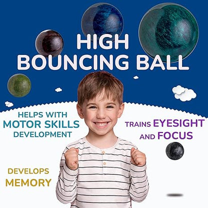 Entervending Bouncy Balls Bulk Little Bowling Ball for Kids and Gumball Machine 50 pcs 32 mm 1.26"