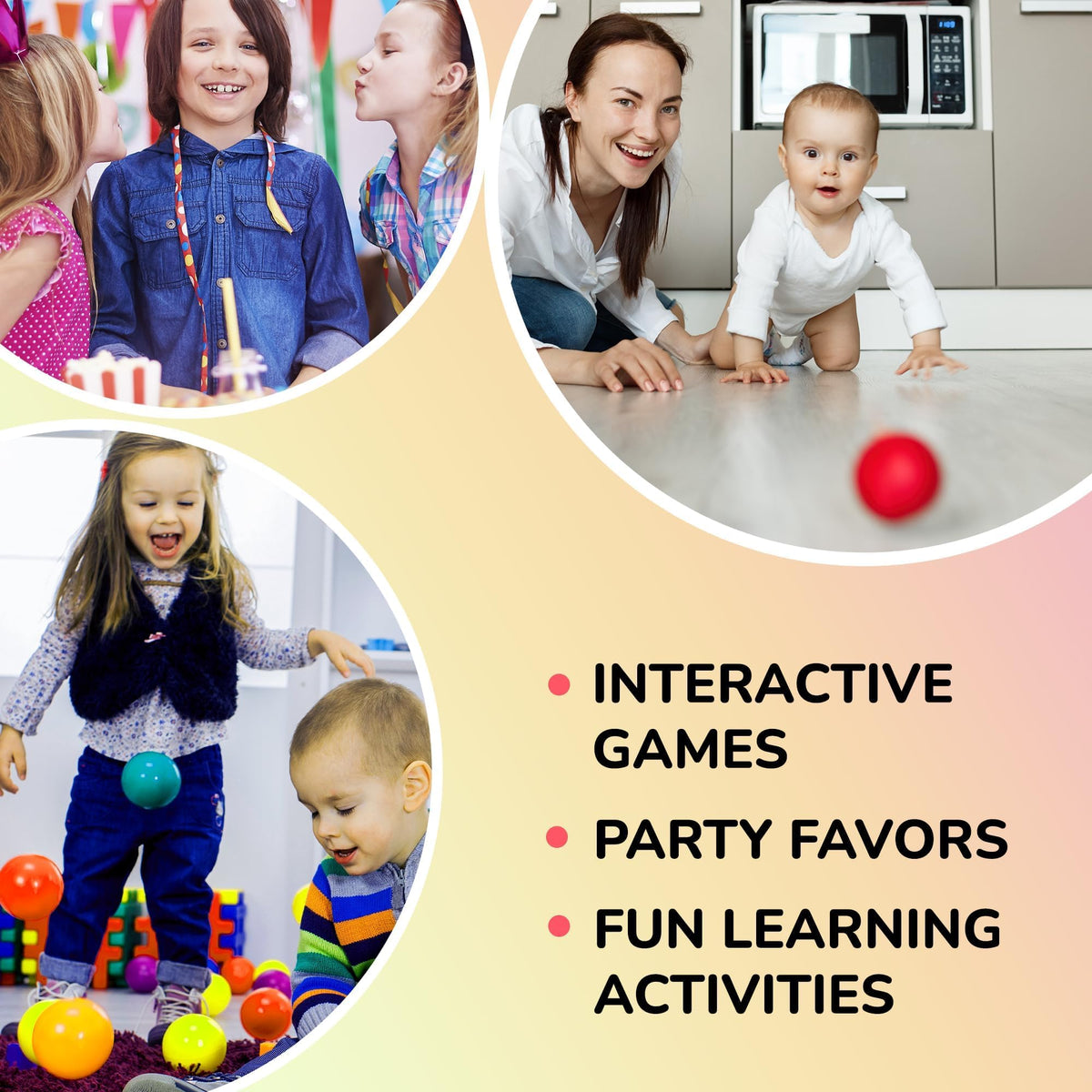Entervending Bouncy Balls in The Gift Box - ICY Rubber Bounce Balls for Kids - 5 Pcs Large Hi Bouncing Ball 45mm