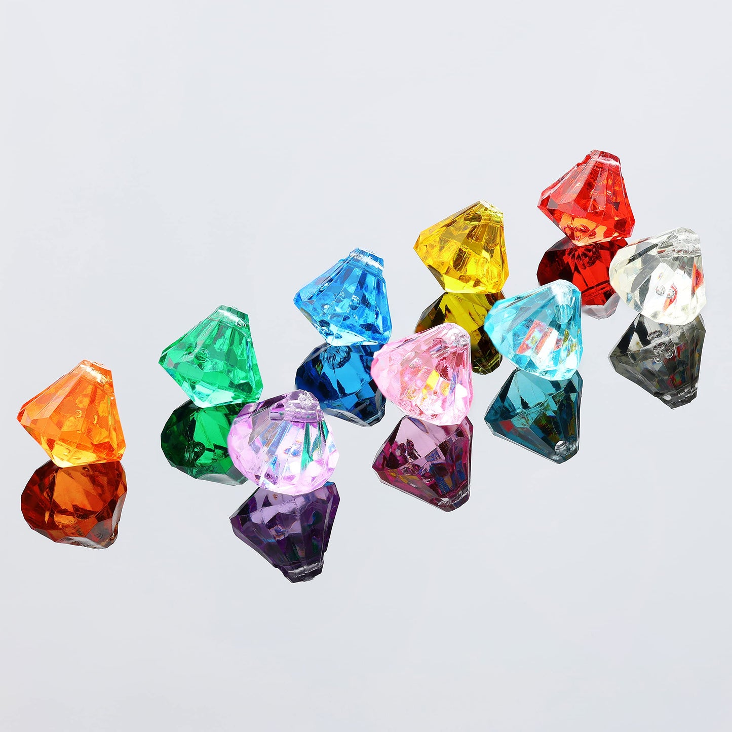 Acrylic Gems - 10.6 OZ (300 g) Jewels - Assorted Color Plastic Gemstones - Table Scatters Crystals - Aquarium Jewels Decor