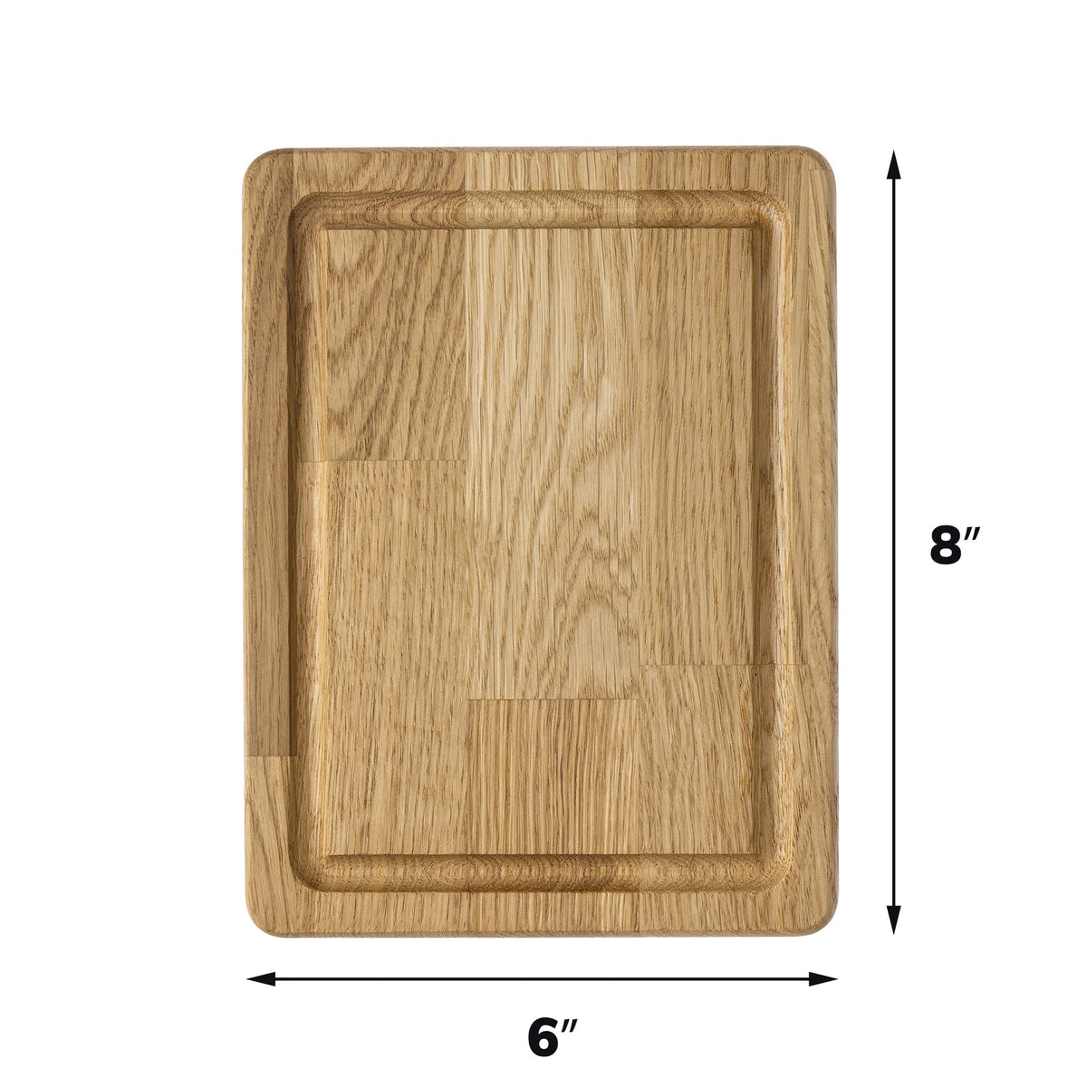 Cutting Board - 8x6 Inches Small Wood Cutting Board - Oak Cutting Board - Real Wood Cutting Board - Chopping Board for Kitchen