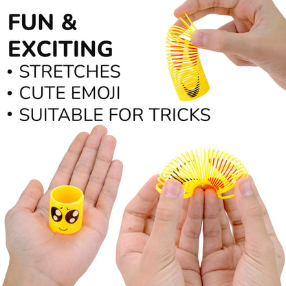 Coil Spring Toy Party Favors for Kids - Emoticon Coil Spring Assortment - Coil Bulk Toys 1.4-12 Pcs - Emoji Mini Toys - Mini Coil for Goody Bags