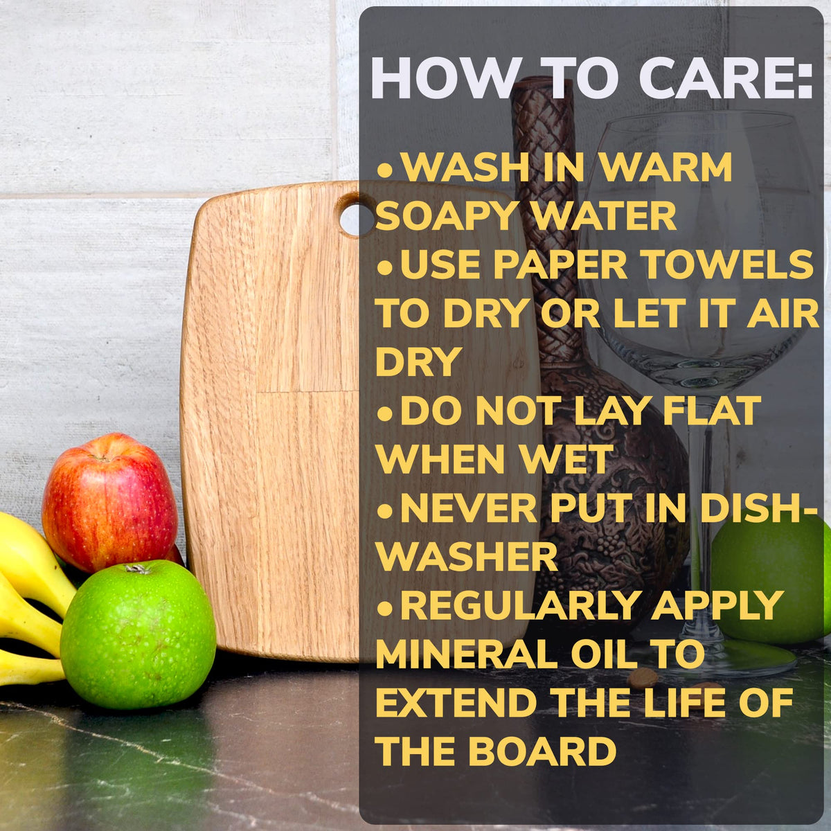8x6 Inches Small Wood Cutting Board - Oak Cutting Board - Real Wood Cutting Board - Chopping Board for Kitchen - Edge Grain Oak Wood Board
