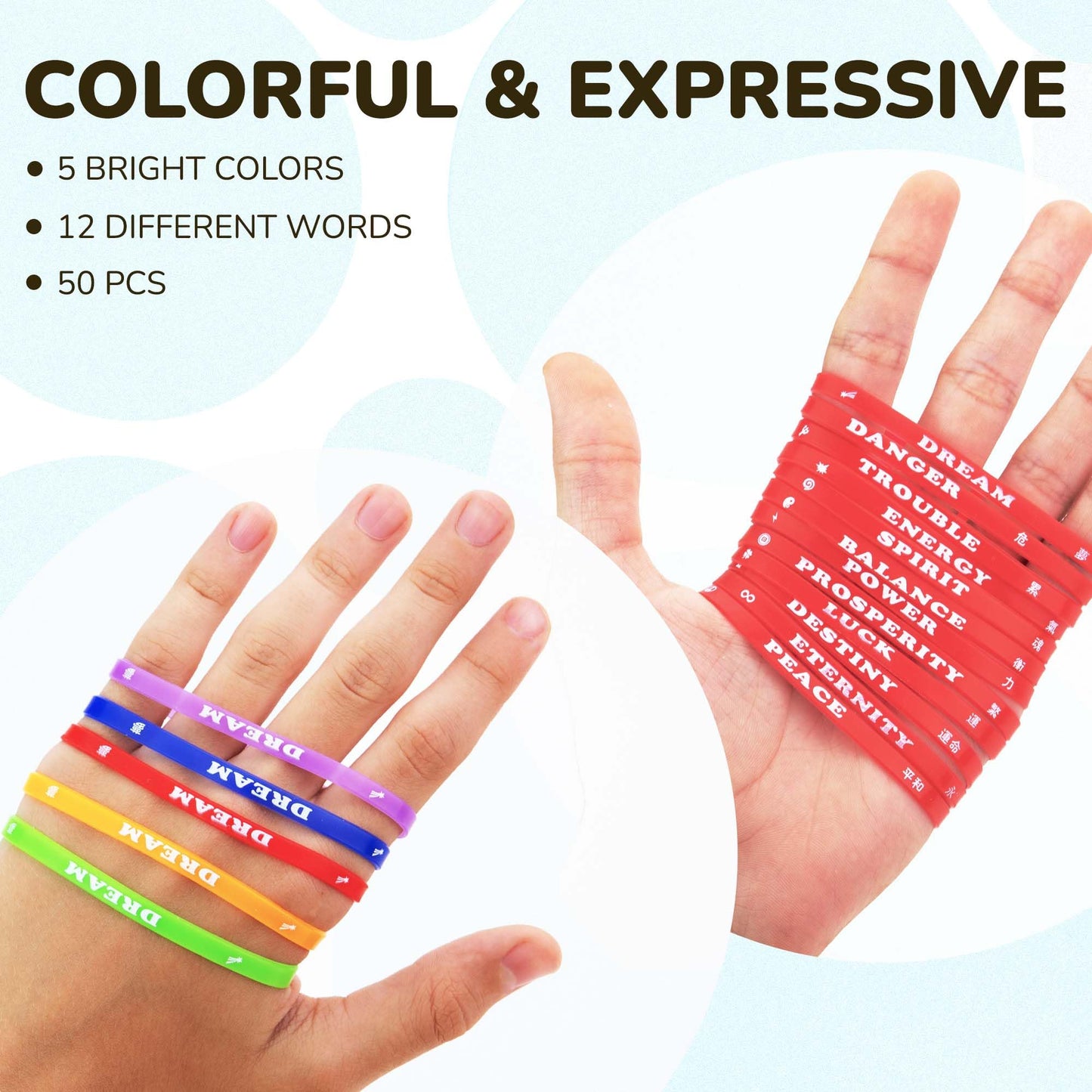 Silicone Wristbands - Rubber Band Bracelet Party Favors for Kids - Rubber Bracelet for Kids - Silicone Wristband for Kids - Wristbands Silicone