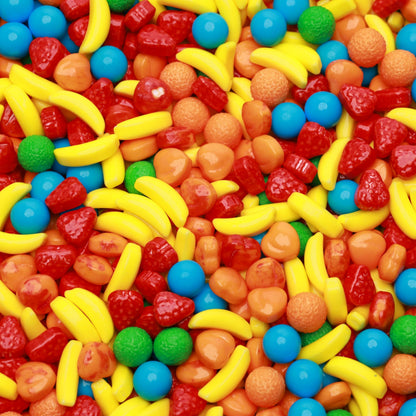 Fruit Runts Candy 3.5 OZ (100g) - 140 Pcs - Assorted Fruits Hard Candy Bulk for Party Favors Goody Bags Cake Decorations Pinata Candies Mix Gumball Machine Refills