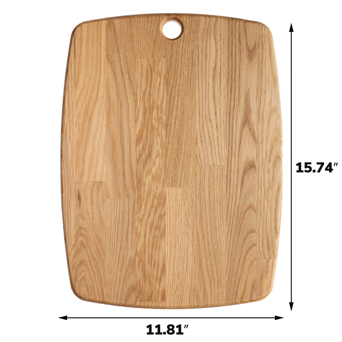 16x12 Inches Large Wood Cutting Board - Oak Cutting Board - Steak Board - Fruit Cutting Board - Real Wood Cutting Board
