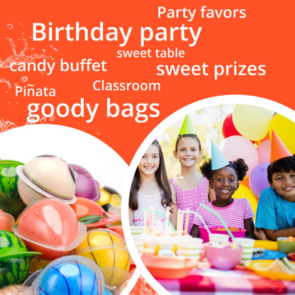 Gummy Candy - Jelly Filled Gummies - Fun Gummy Candies Filled with Fruit Jam - Assorted Flavors - 5 pcs Individually Wrapped Chewy Candy for Kids