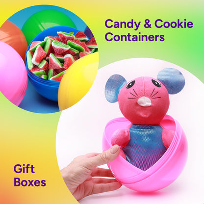 Big Claw Machine Capsules Green Plastic Sphere Party Favor Containers Round 5 pcs 6.3 inch Jumbo Plastic Christmas Ornaments Extra Large Candy Gift Box Empty Craft Party Supplies Vending Capsules
