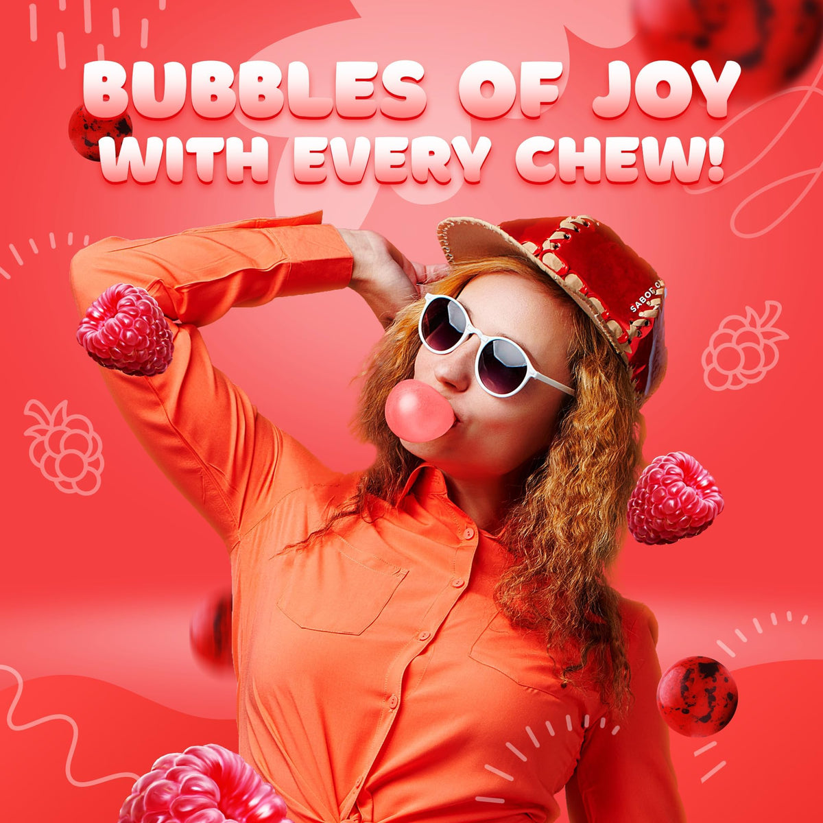 Gumballs for Kids - 1 Inch Double Bubble Gumballs - Berry Blots Big Gum Balls in Bag - 7 OZ Chewing Gum - 25 Pcs Giant Bubble Gums