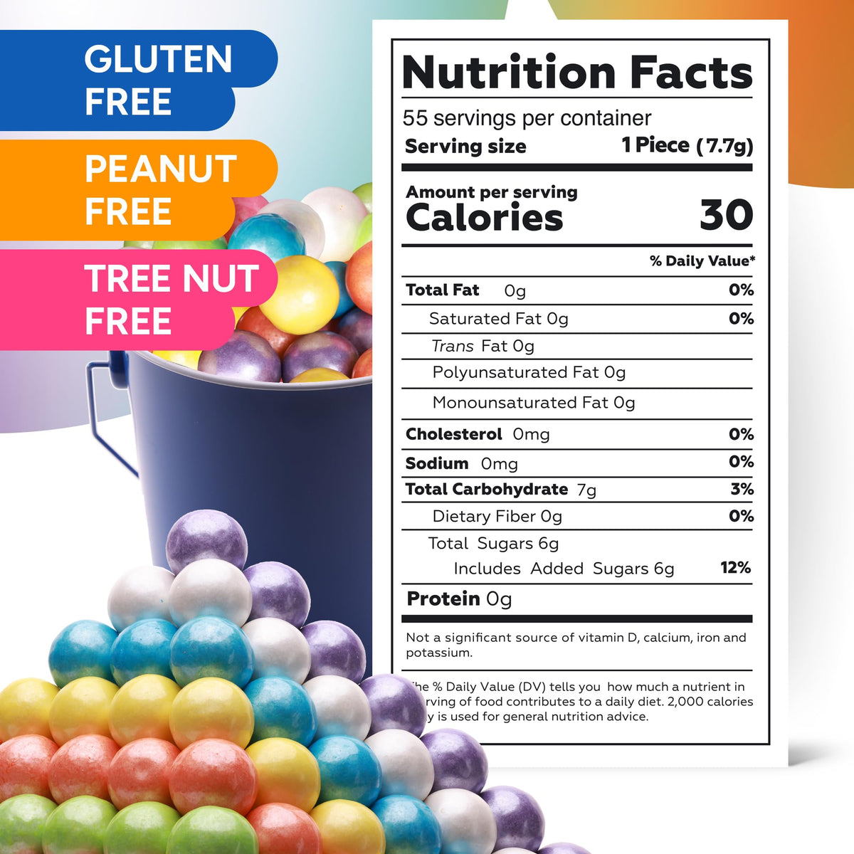 Gumballs for Gumball Machine - Shimmer Spring Mix 1 Inch Large Gumballs 55pcs - Baseball Softball Bubble Gum for Kids - Sweet Chewing Gum Balls in Bulk 15 OZ
