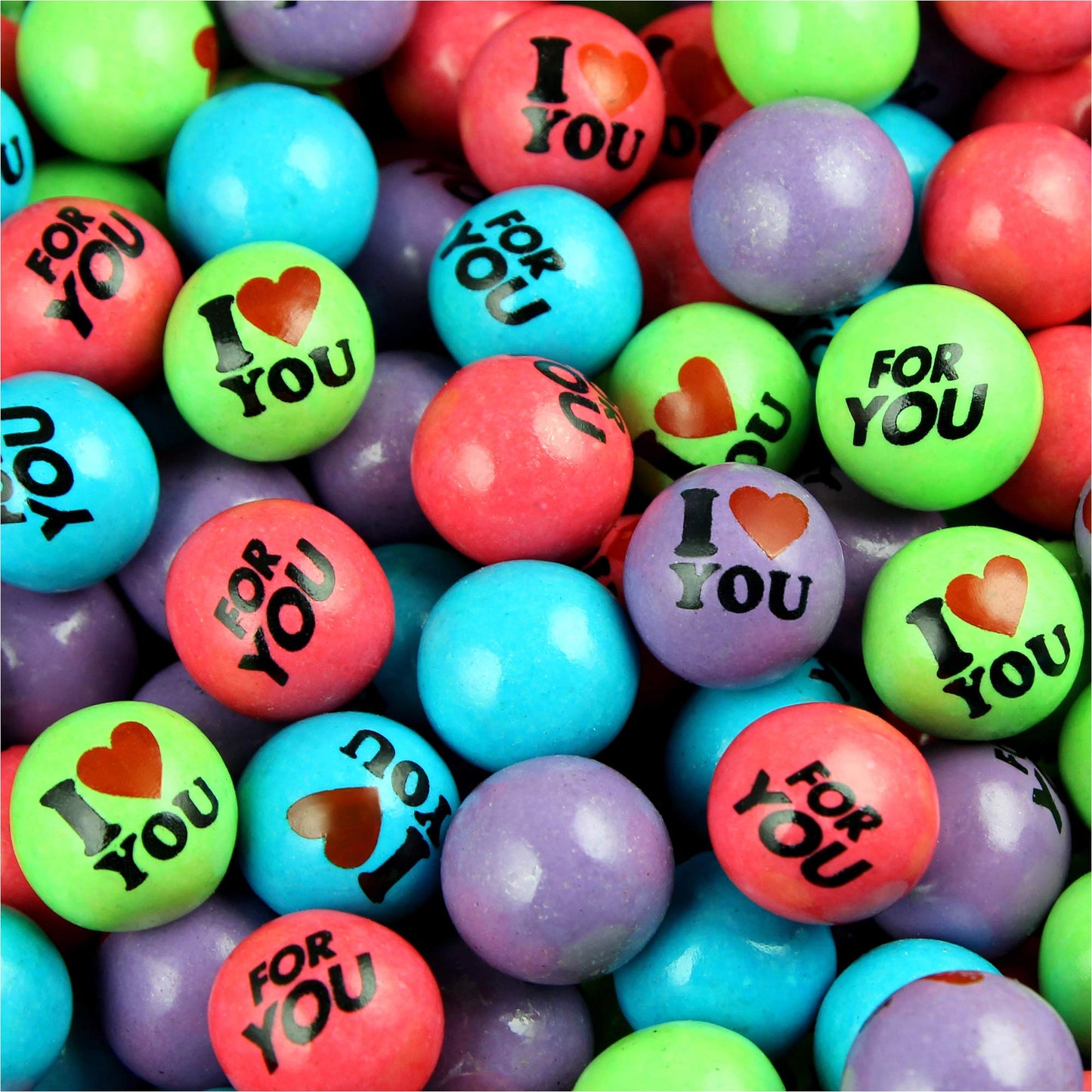 Gumballs for Gumball Machine - I Love You Bubble Gum Balls for Kids- 1 Inch Large Gumballs - Gumball Machine Refills - 2 Lb Bubble Gum Bulk