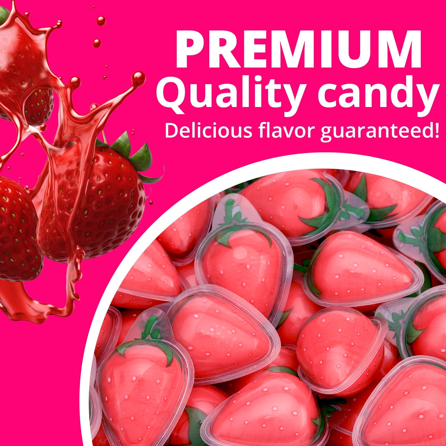 Gummy Candies Filled with Jam, Assorted Fruit Flavors, 5 pcs per Bag