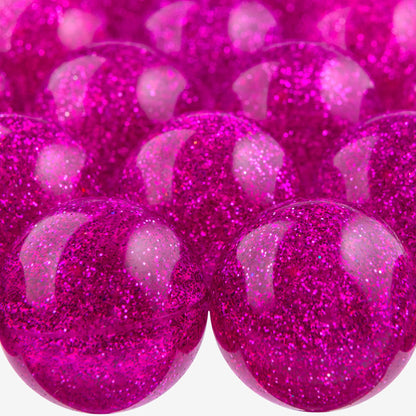 Bouncy Balls - Rubber Balls for Kids - Single Color Glitter Bounce Balls - 25 Pcs Large Bouncy Ball 45 mm - Super Ball Vending Machine Toys