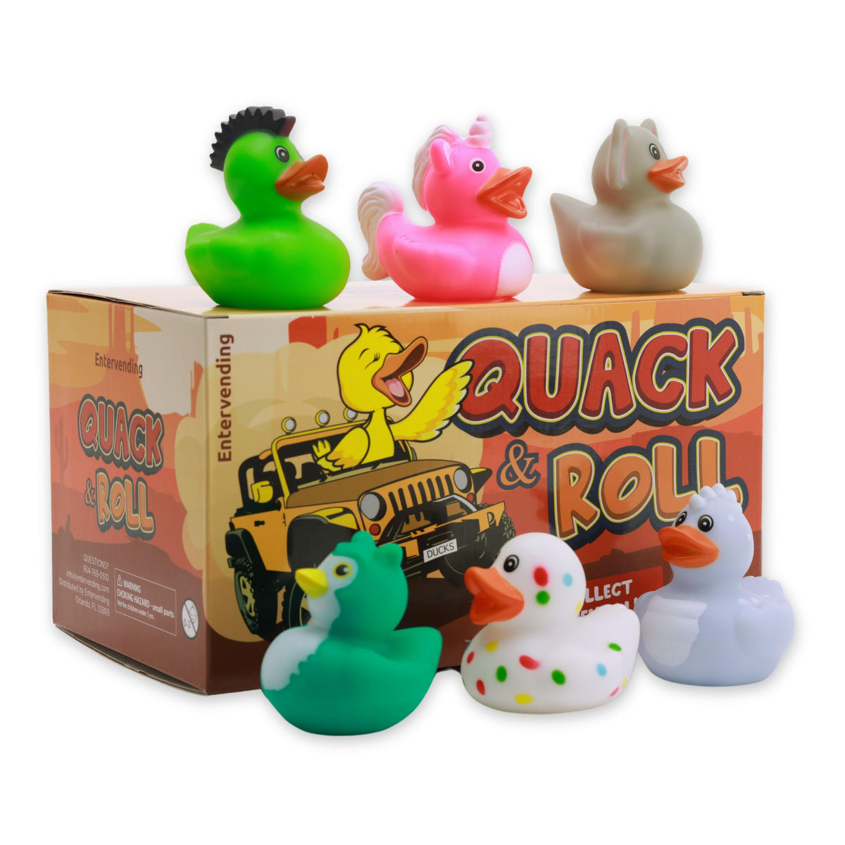 Assorted Rubber Ducks Jeep Ducks for Ducking 20pcs in Gift Box - 2" Rubber Ducks Bath Toys for Toddlers 1-3 Party Favors - Summer Beach Pool Toys Baby Shower Gifts Pinata Stuffers Prizes for Kids