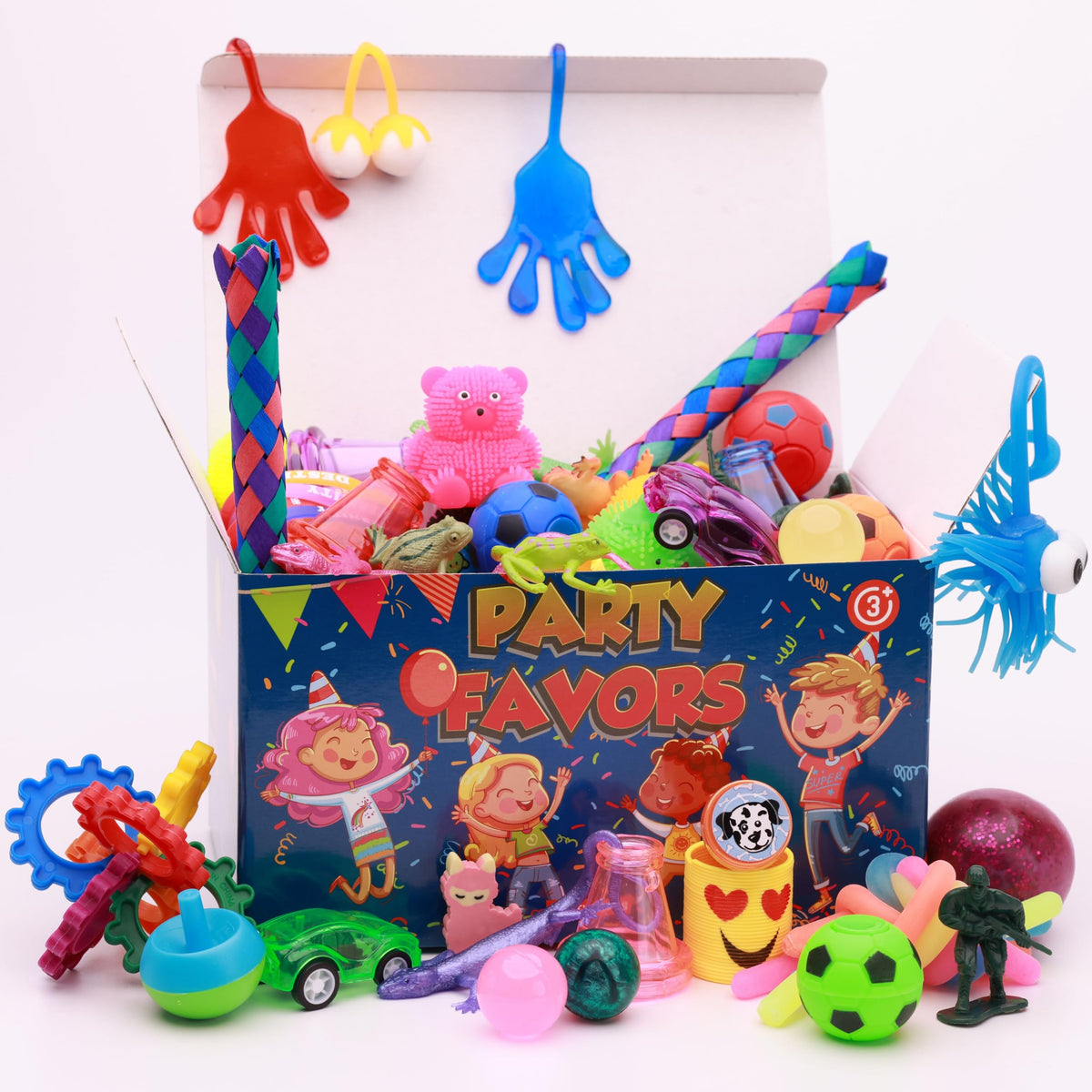 Party Favors Pinata Stuffers 72 pcs Mix Bulk Toys in Gift Box - Goodie Bag Stuffers Prizes for Kids Piñata Filler Treasure Box Toys for Classroom - Carnival Prizes Party Favor Bags for Kids Birthday