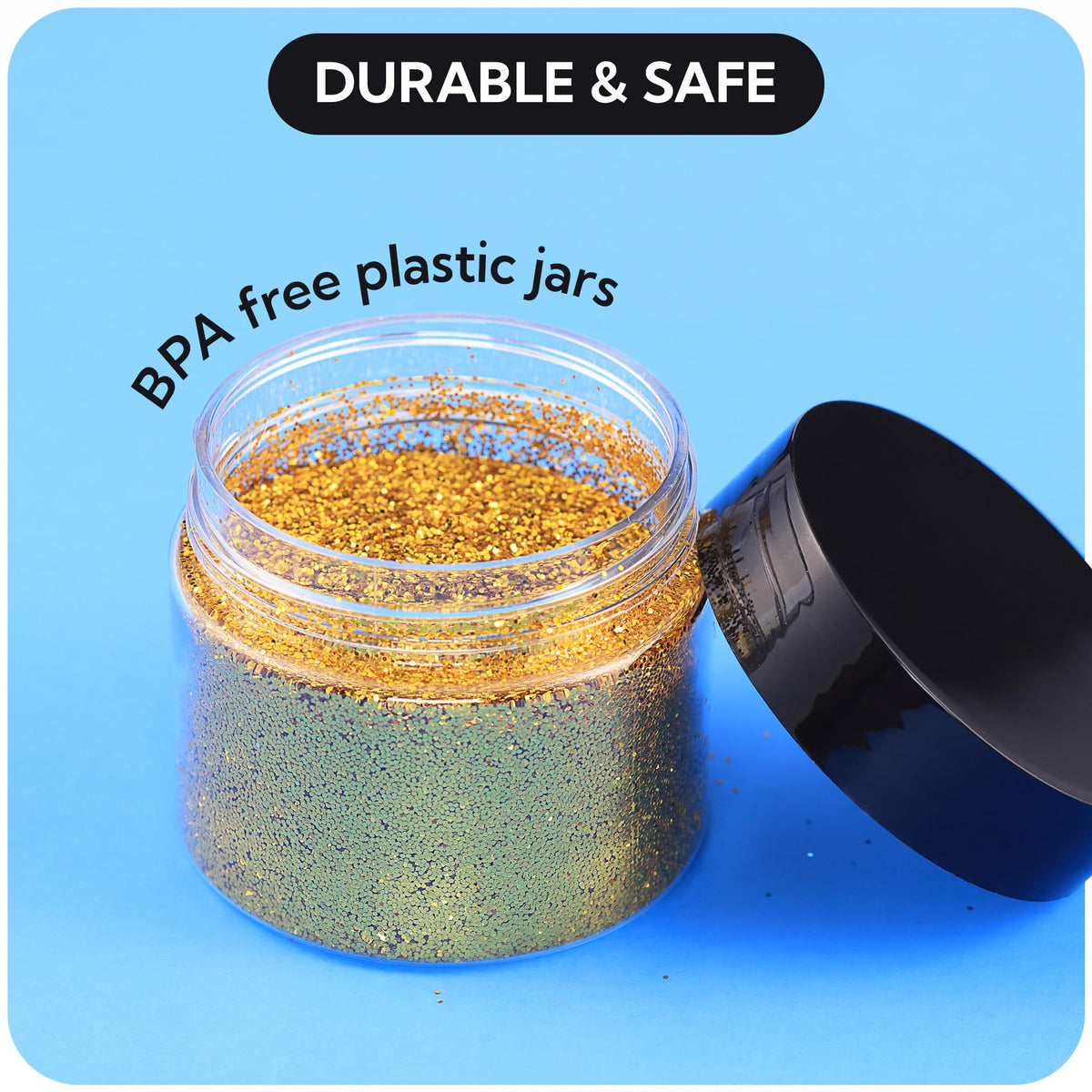 Cosmetic Plastic Jars with Liners and Lids - 2 oz Small Travel Jars - 24 Pack Clear Plastic Containers for Cream Makeup Lotion - Leak Proof