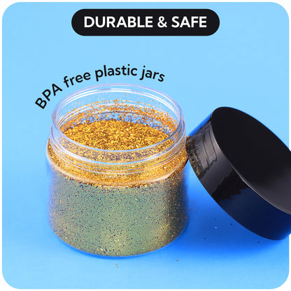 Cosmetic Plastic Jars with Liners and Lids - 2 oz Small Travel Jars - 24 Pack Clear Plastic Containers for Cream Makeup Lotion - Leak Proof