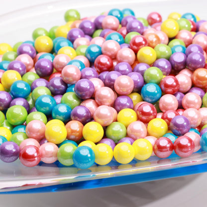 Shimmer Gumballs Pearl - Assorted Bubble Gum for Kids - Mix Fruit Flavored Gum 45 pcs 3.5 oz - 3 Packs Chewing Gum - Nostalgic Valentines Candy for Party Favors Easter Basket Sweet Treats, 16mm (0.62 inch)