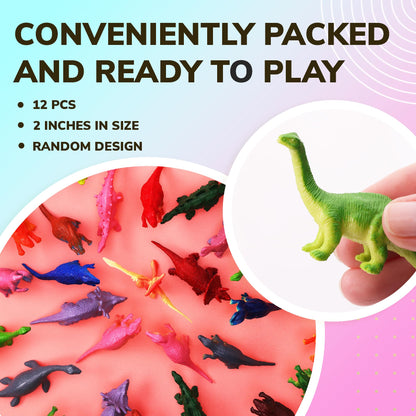 Dinosaur Toys for Kids - 2” Fun and Colorful Fidget Toys, Dinosaurs Party Favors & Birthday Decorations - Classroom Prizes - Easter Toys