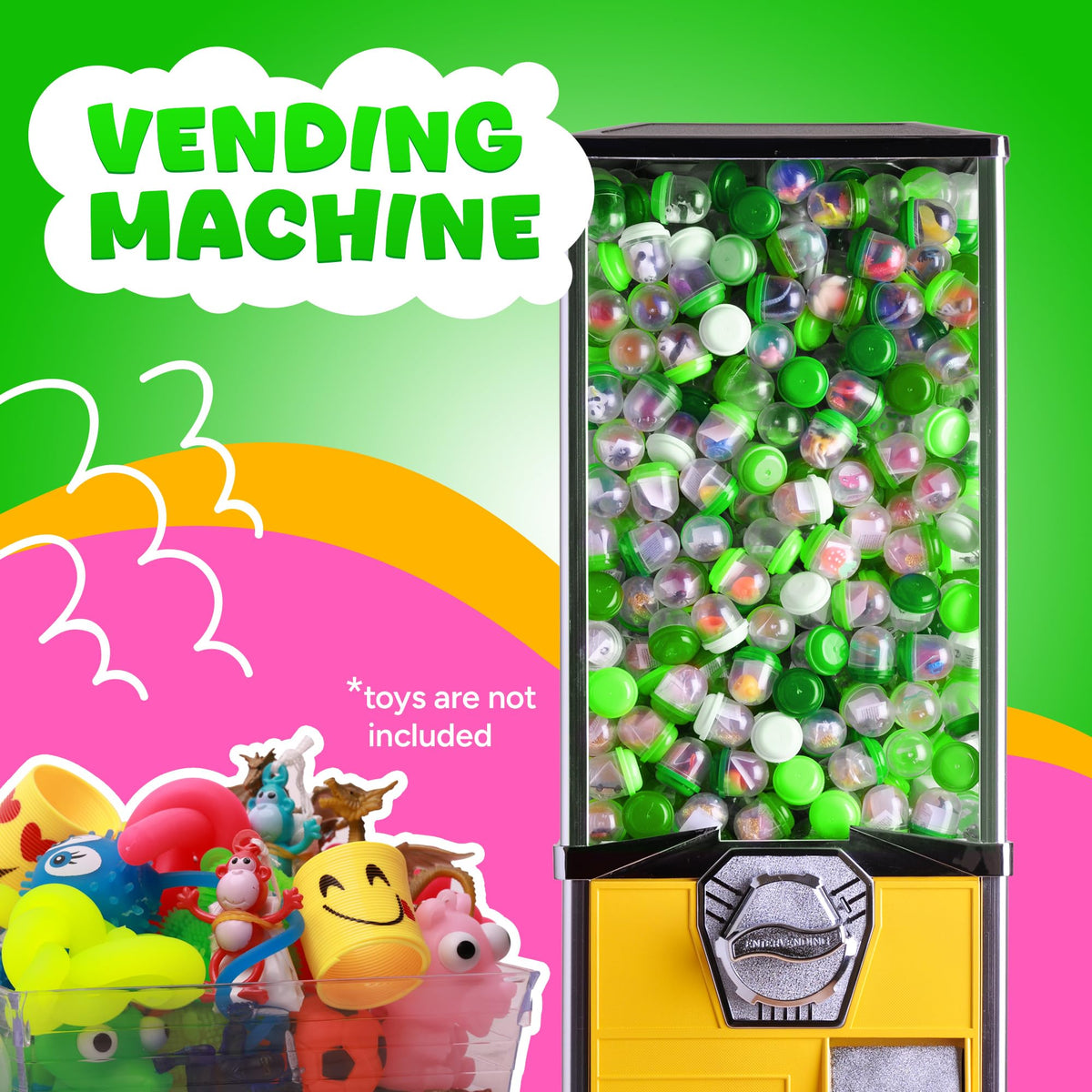 Capsule Vending Machine Translucent Green Acorn Capsules Empty 50 pcs 2 inch - Gumball Machine Capsules Bulk Party Favors DIY Containers - Easter Basket Stuffers Gifts Pinata Stuffers