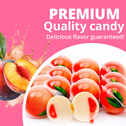 Gummy Candies Filled with Jam, Assorted Fruit Flavors, 10 pcs per Bag