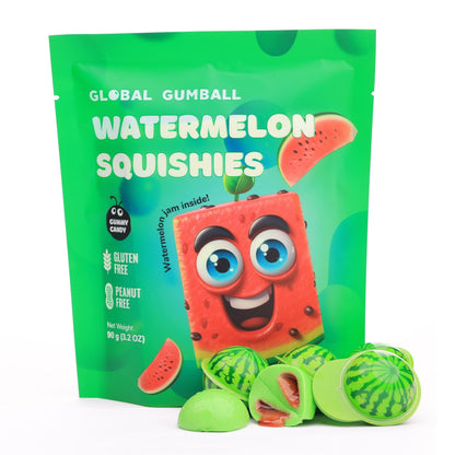 Gummy Candies Filled with Jam, Strawberry, Watermelon, Crazy Eye packaging Design - 5 pcs